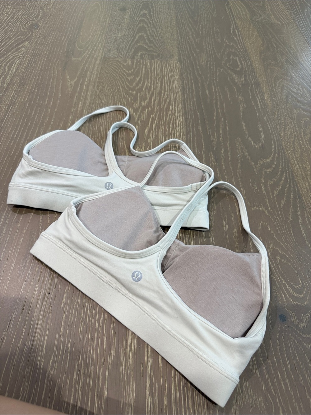 lululemon athletica Light Pink & Cream Wireless Bralette Duo